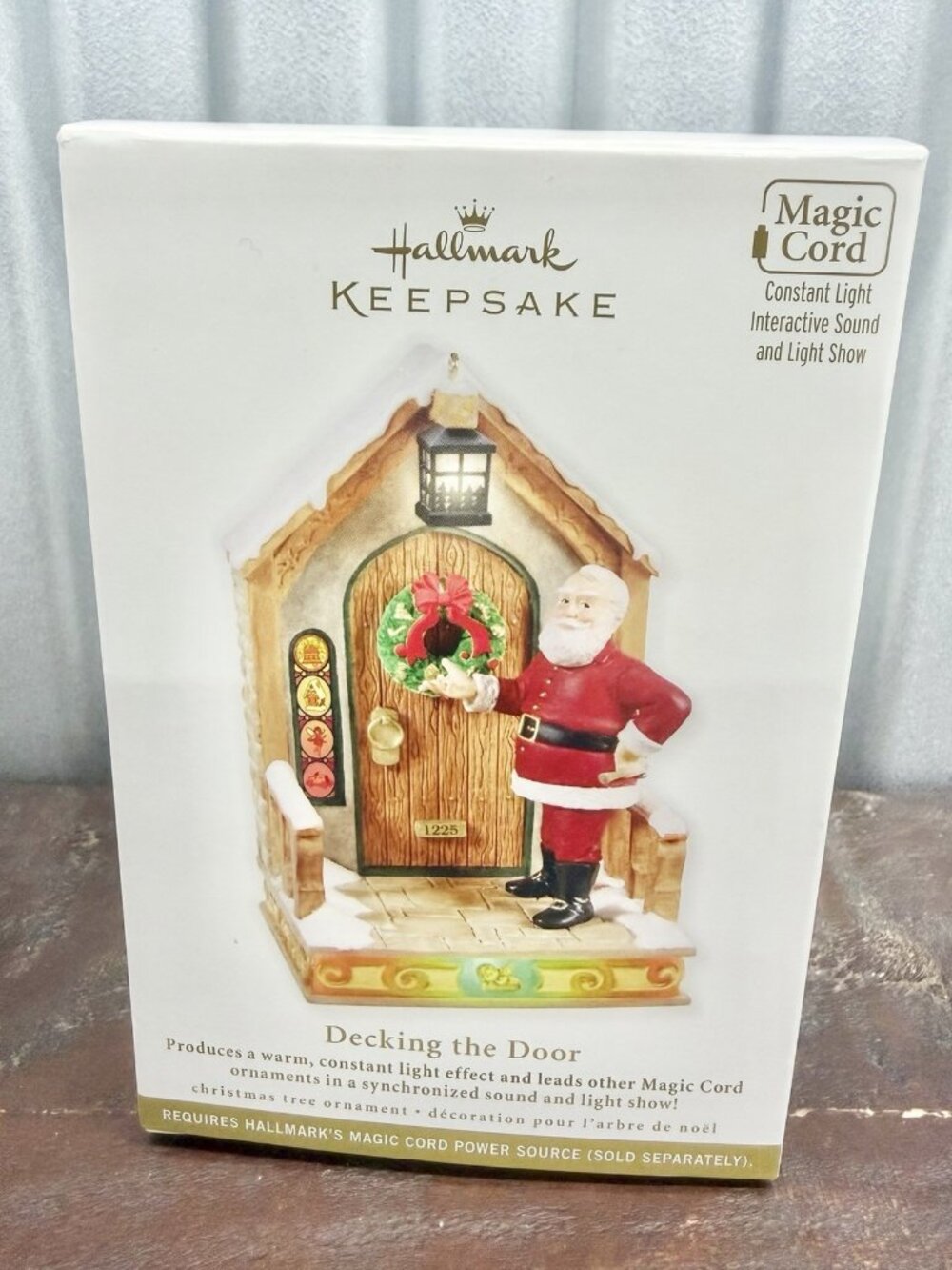 NEW Hallmark Keepsake Decking the Door Magic Cord Ornament Constant Light Sound